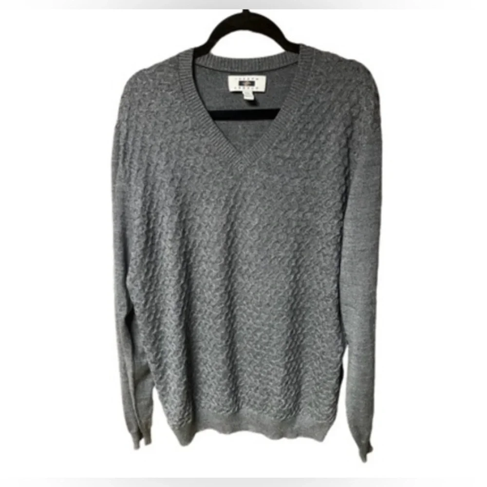 Joseph Abboud‎ Merino Wool Textured V Neck Sweater